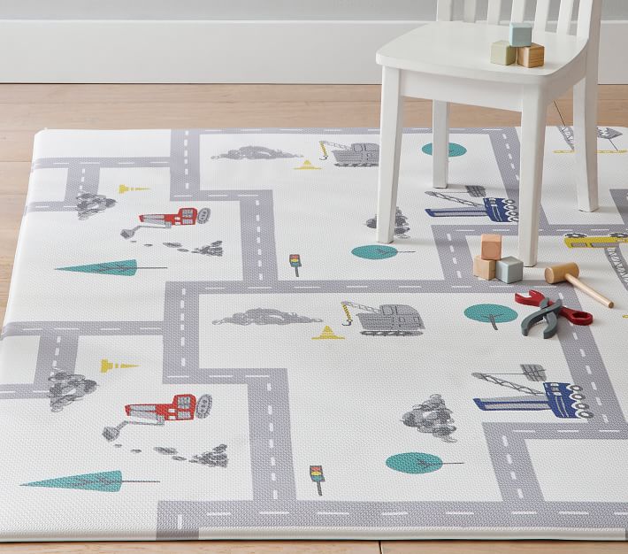 Reversible Foam Play Mat Construction 48"x68" thumbnail 2