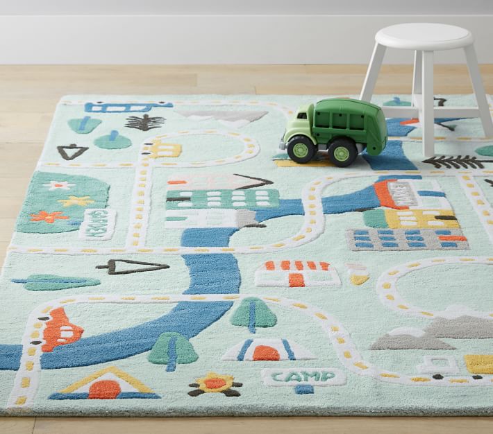 3D Activity Busy Town Play Rug-5'x8' thumbnail 2