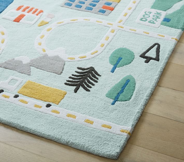 3D Activity Busy Town Play Rug-5'x8' thumbnail 3
