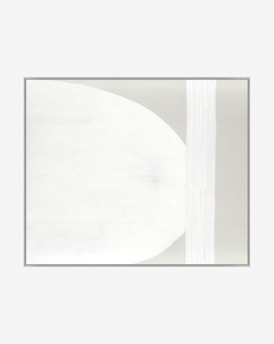 Gray And White Abstract With Frame 62'' x 52'' thumbnail 4