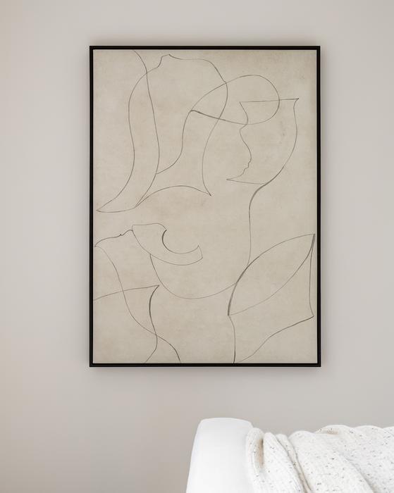 Sketched Thoughts With Frame 48'' x 34'' thumbnail 4
