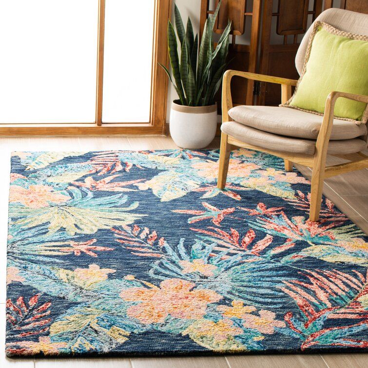Toro Floral Handmade Tufted Wool Area Rug-6'x9' thumbnail 3