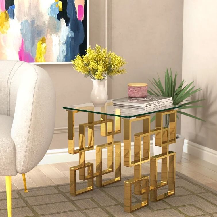 Jani Glass Sled End Table thumbnail 2