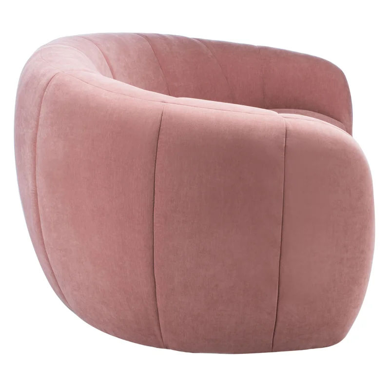 Amanjot Linen Round Arm Curved Sofa thumbnail 4