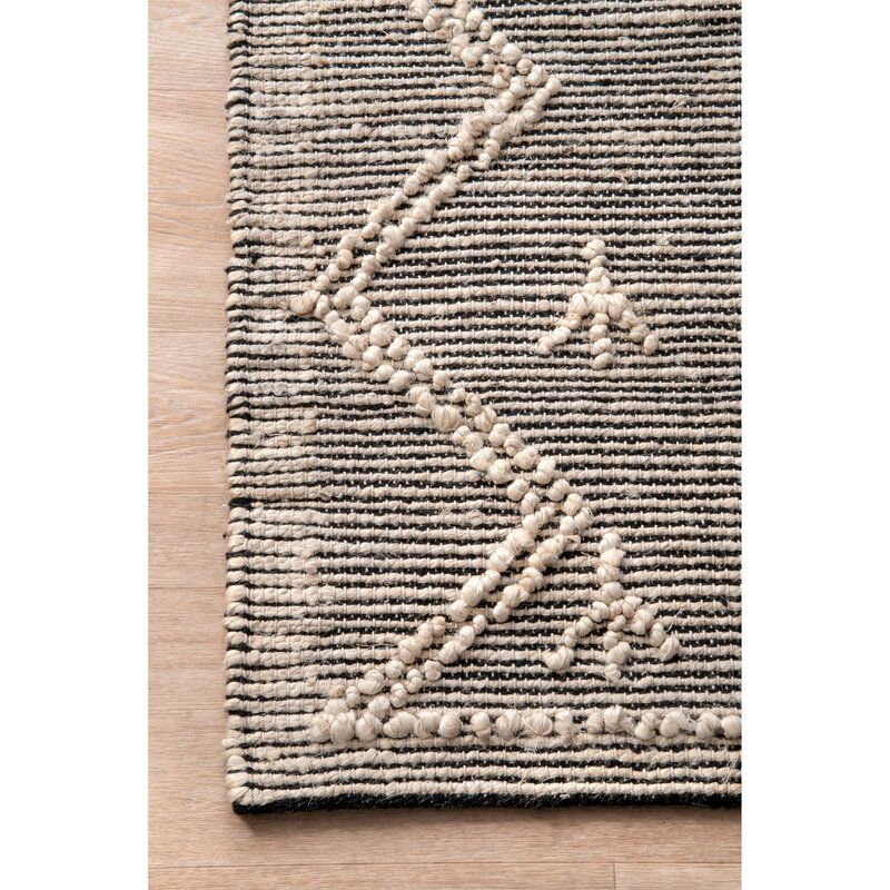 Kiana Geometric Handmade Tufted Gray Area Rug-12'x15' thumbnail 2