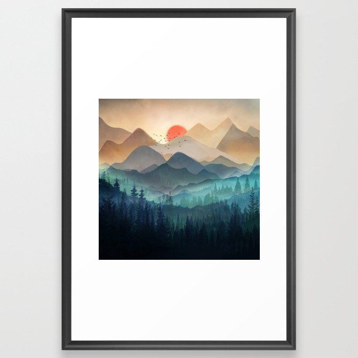 Wilderness Becomes Alive at Night Art Print With Frame 24x36 thumbnail 2