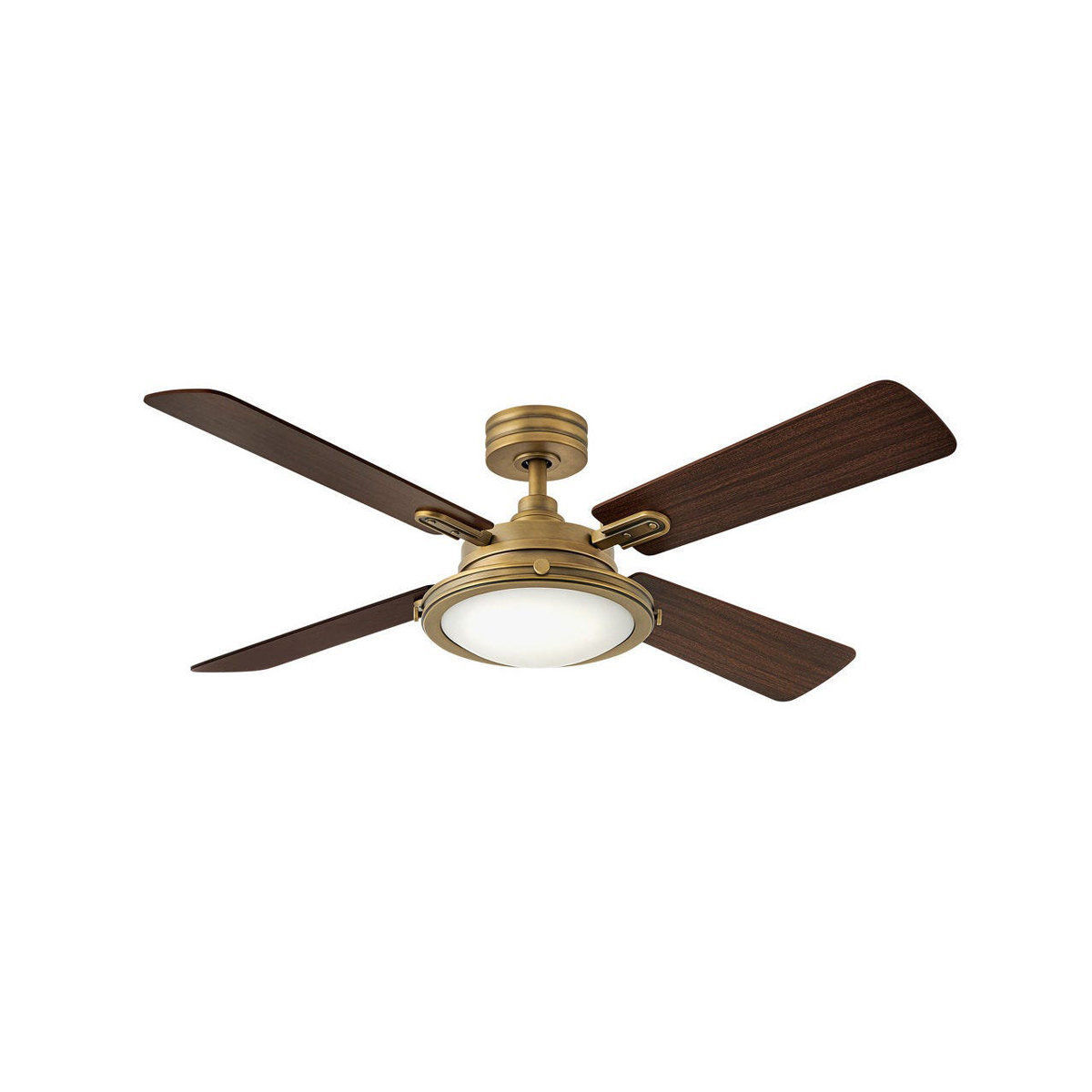 Genevieve Led Ceiling Fan Aged Brass Walnut thumbnail 2