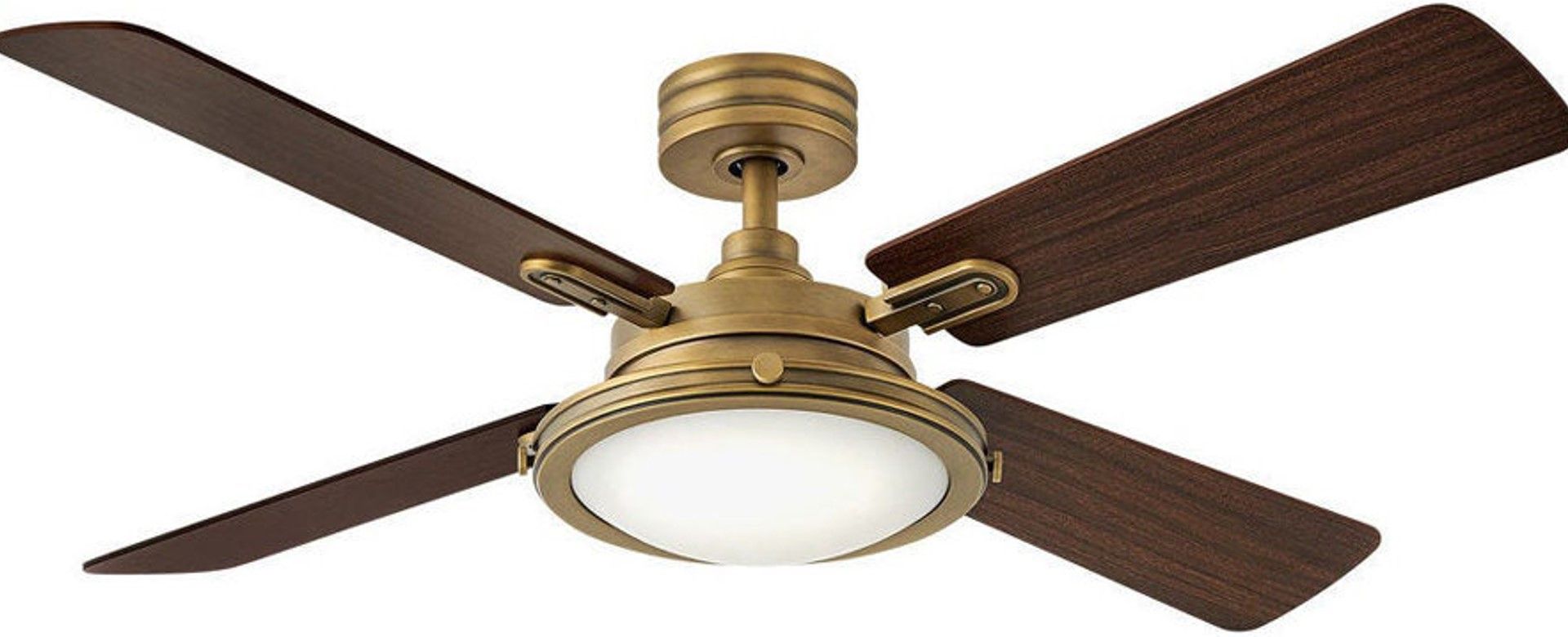 Genevieve Led Ceiling Fan Aged Brass Walnut thumbnail 3