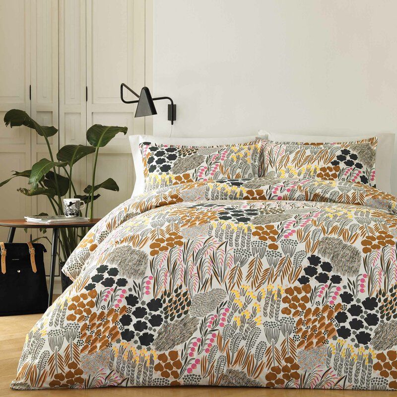 Pienni Standard Cotton Reversible 3 Piece Duvet Cover Set Queen  thumbnail 3