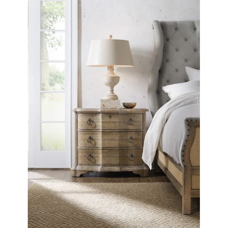 Levingston 3 Drawer Nightstand in Light Brown thumbnail 2