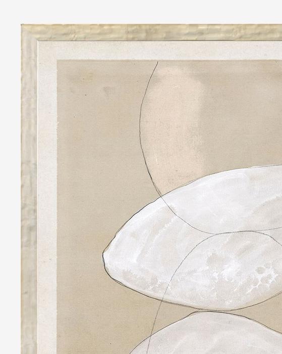 Beige Abstract 11 With Frame 13"x17" thumbnail 2