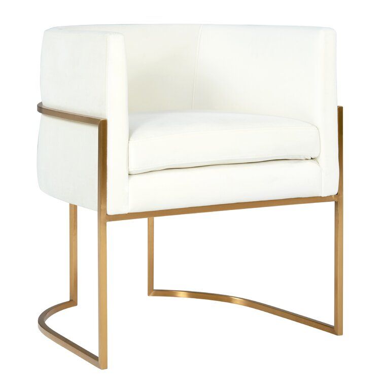 Velvet Metal Arm Chair thumbnail 2