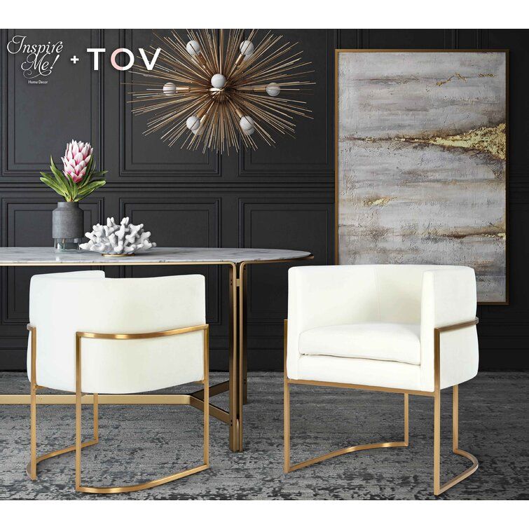 Velvet Metal Arm Chair thumbnail 4
