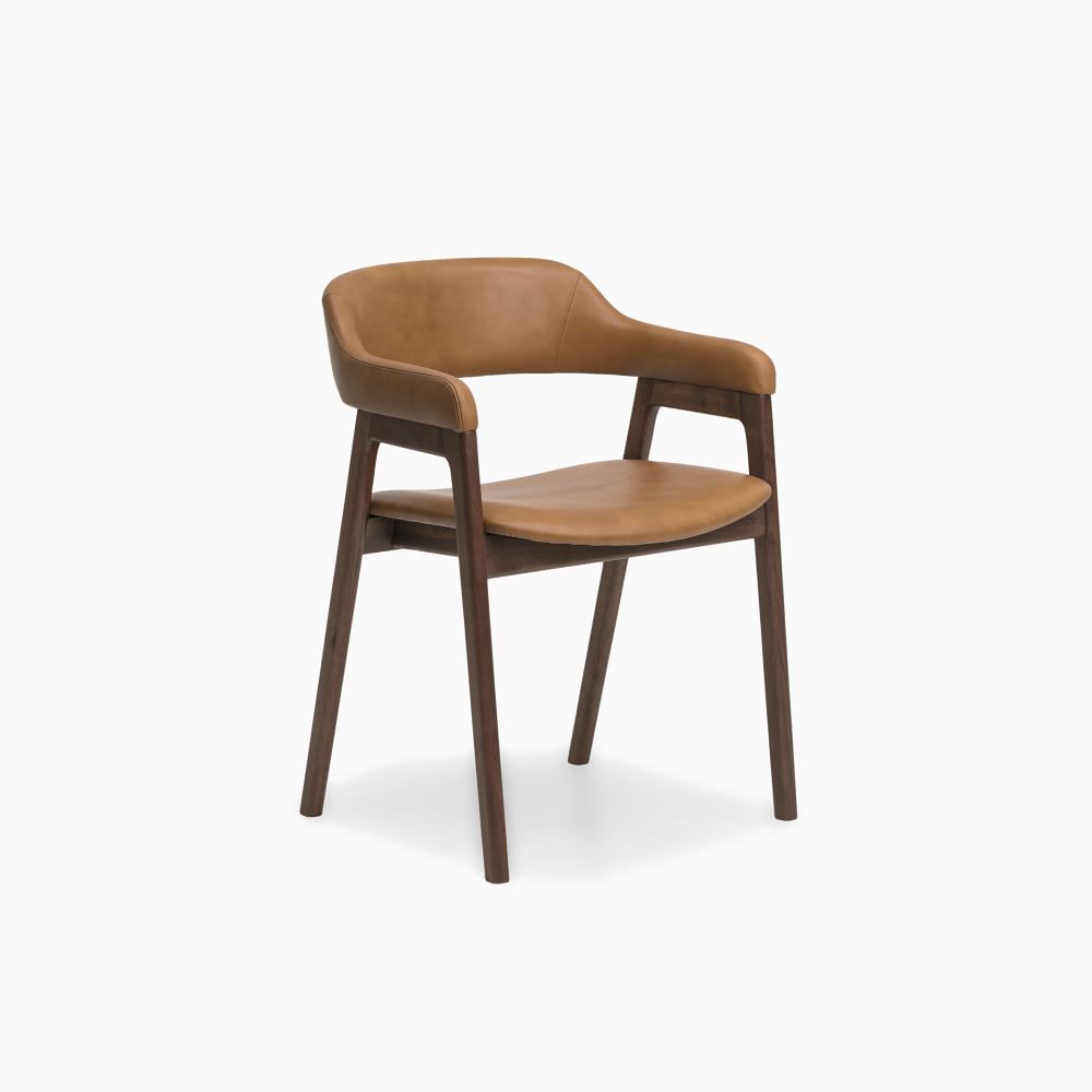 Abilene Chair Camel Leather Walnut thumbnail 3