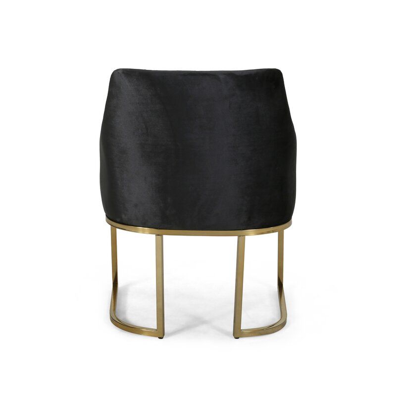 Poynor Tufted Velvet Armchair thumbnail 3