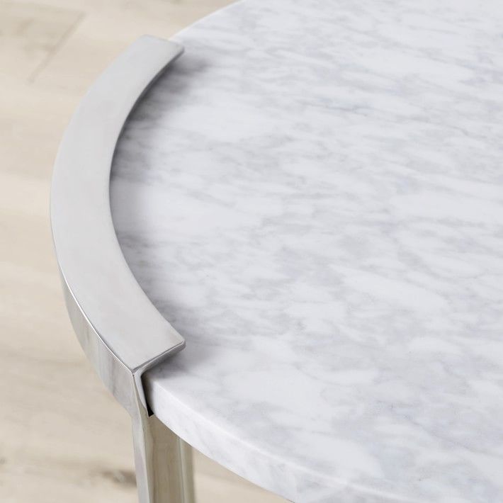 Marble And Metal Accent Table thumbnail 5