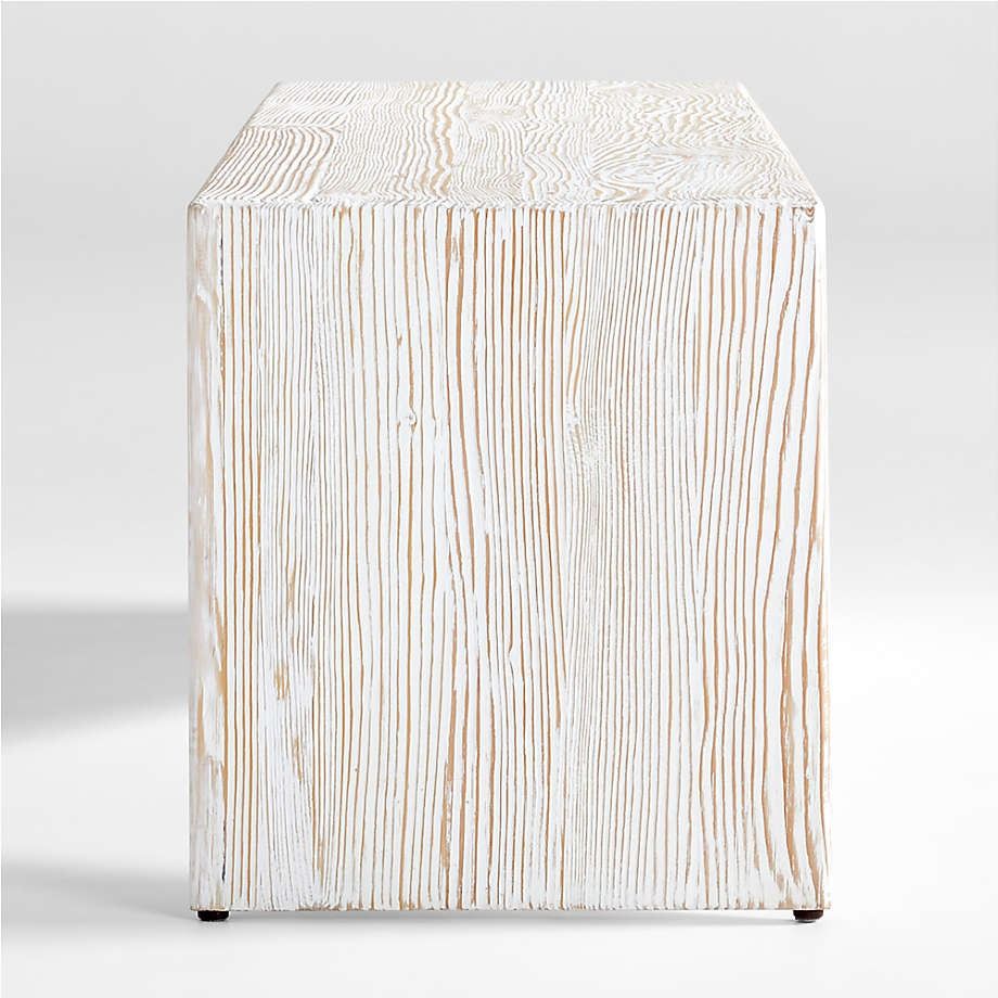 Nord White Wood Entryway Bench thumbnail 3