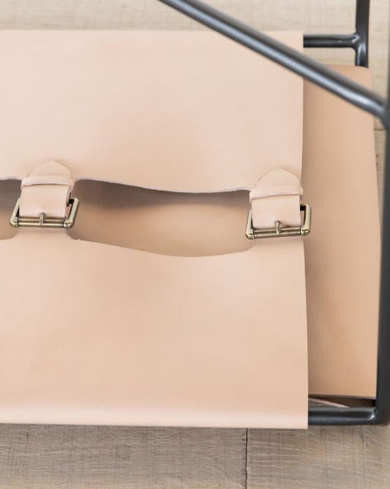 Edwin Leather Ottoman thumbnail 7
