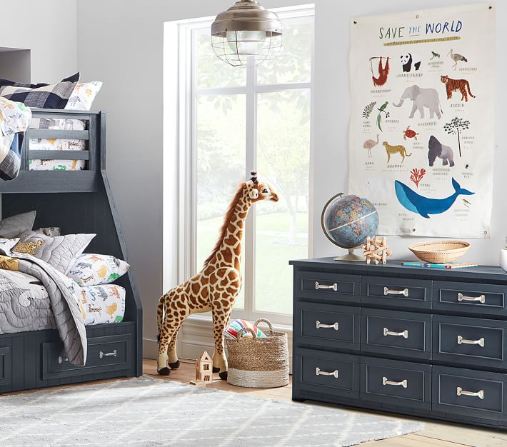 Belden Extra Wide Dresser Weathered Navy thumbnail 6