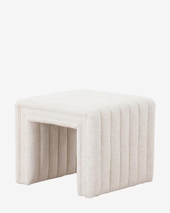August Ottoman in Cream thumbnail 2