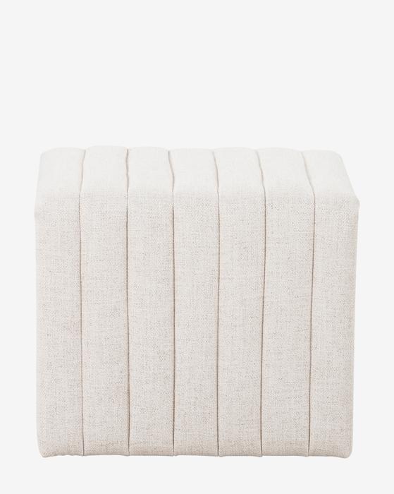 August Ottoman in Cream thumbnail 3