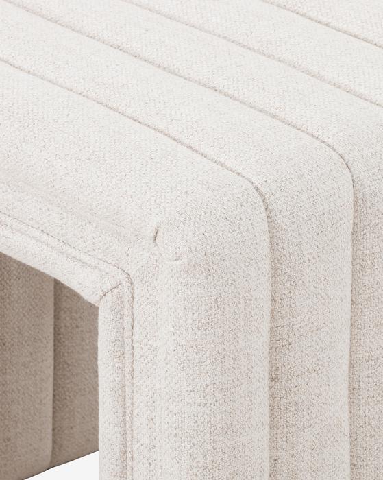 August Ottoman in Cream thumbnail 4
