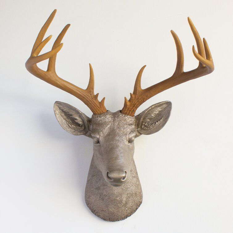 Large Deer Head Faux Taxidermy Wall Decor thumbnail 2