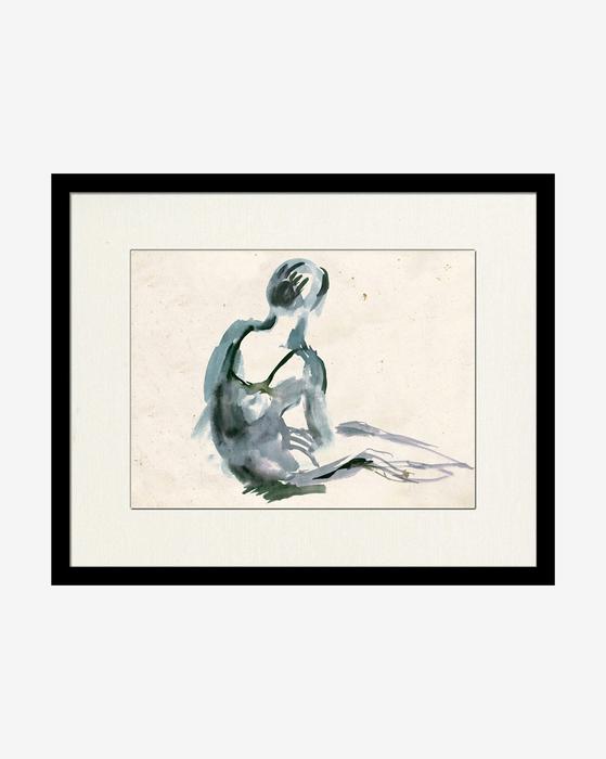 Ballerina in Blue 1 With Frame-21''x17'' thumbnail 3