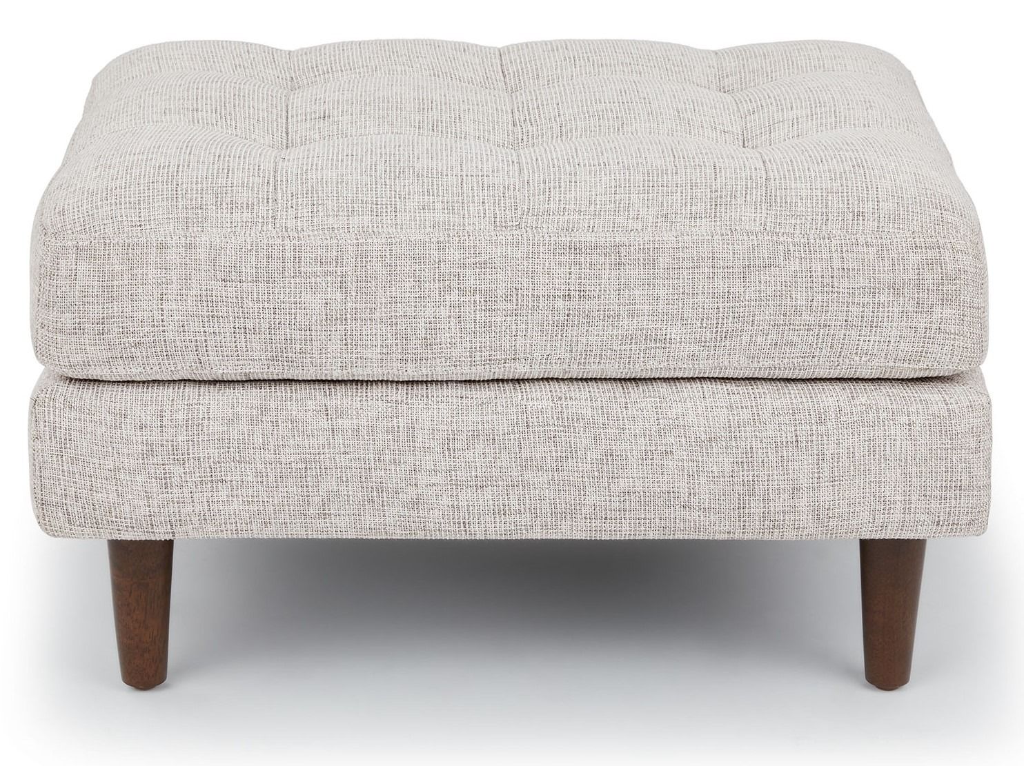 Sven Birch Ivory Ottoman thumbnail 3