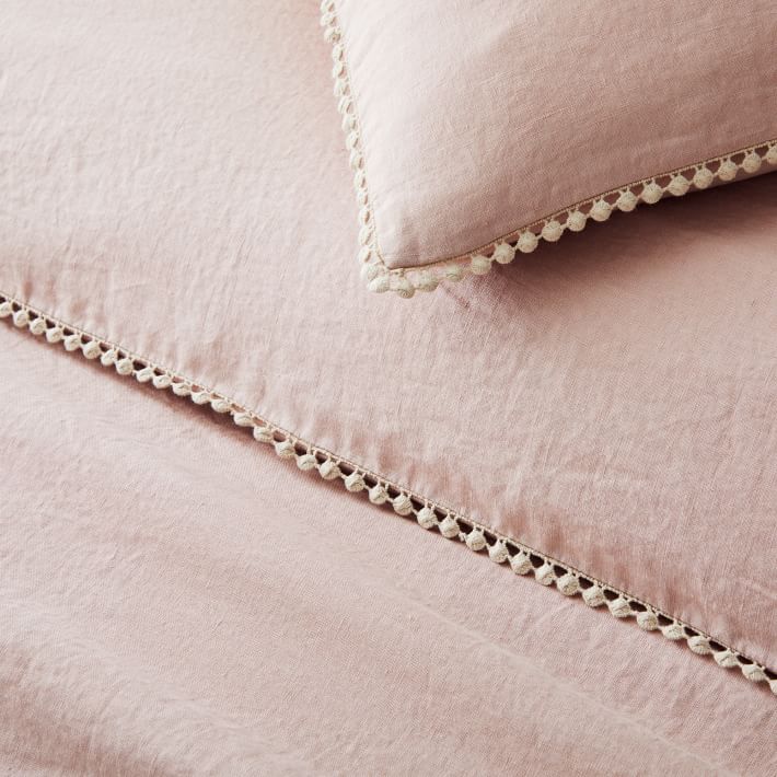 European Flax Linen Pom Pom Kids Duvet Cover Twin  thumbnail 3