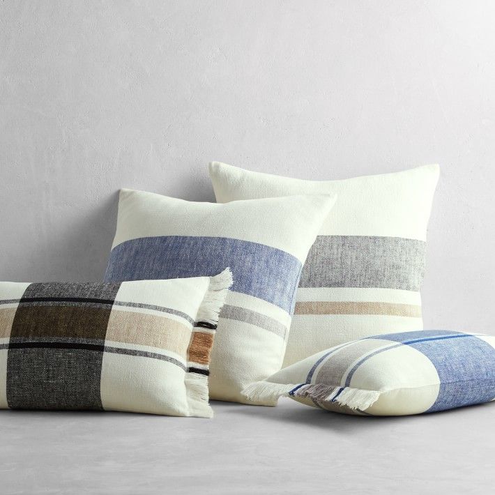 Linen Yarn Dyed Pillow Cover no insert-20"x20" thumbnail 2