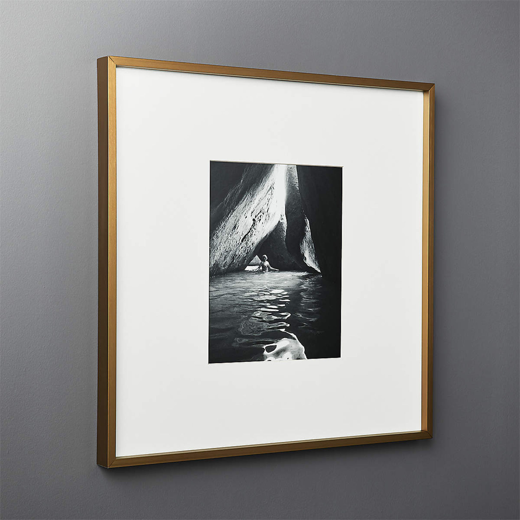 Gallery Brass Picture Frame with White Mat 8"x10" thumbnail 2
