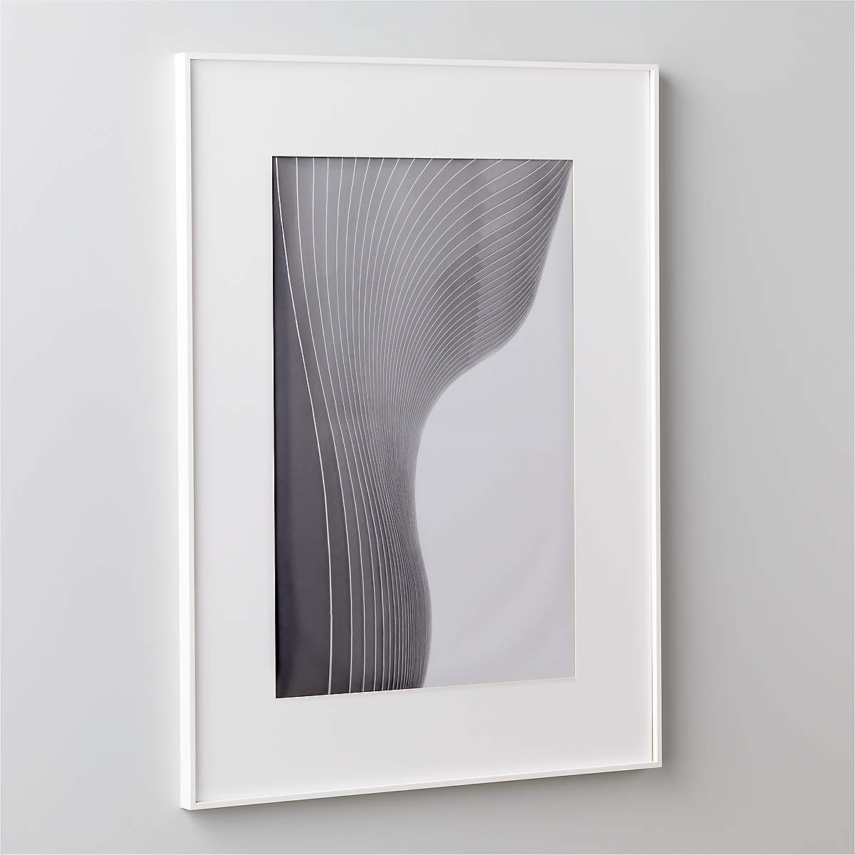 Gallery White Picture Frame With White Mat 24"X36" thumbnail 3