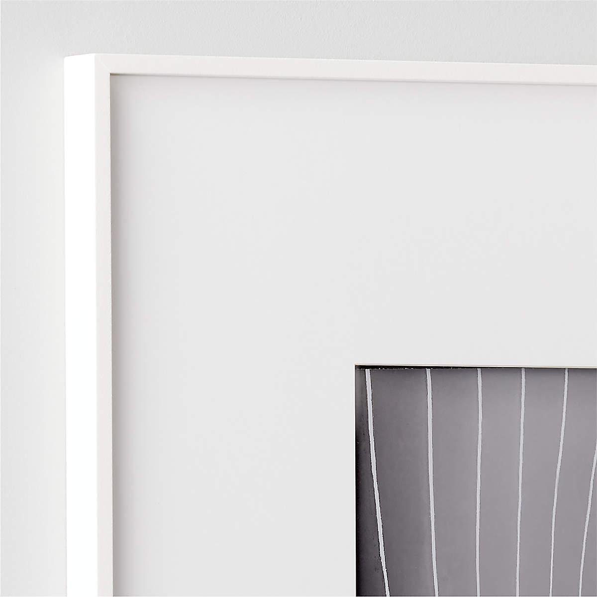 Gallery White Picture Frame With White Mat 24"X36" thumbnail 4
