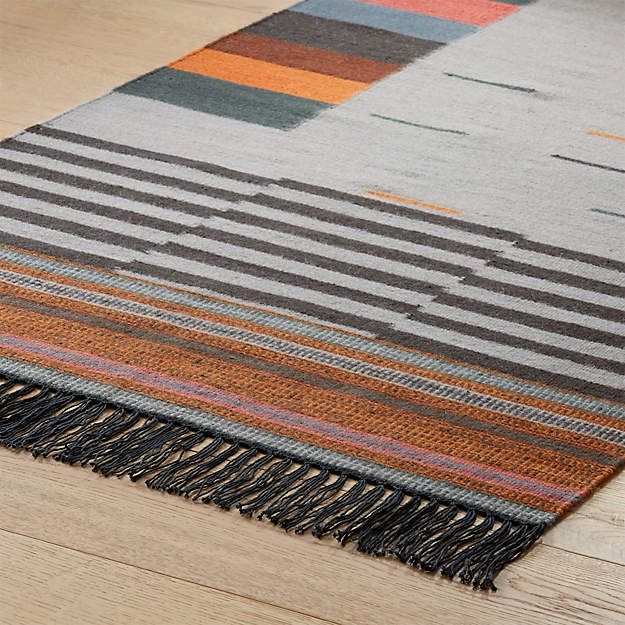 Gradient Grey Wool Runner-2.5'x8' thumbnail 2
