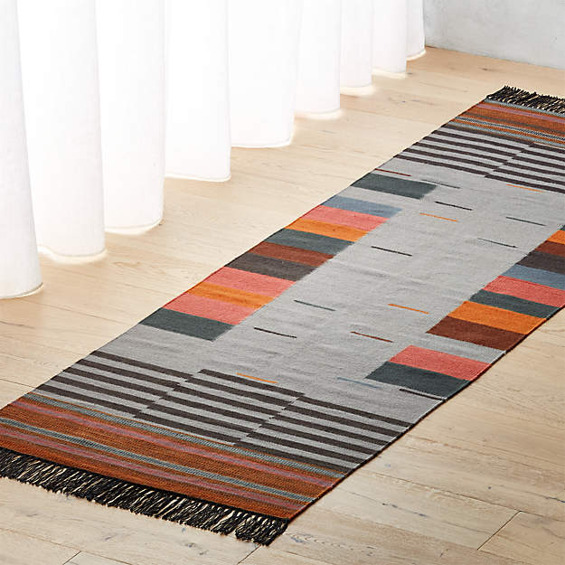 Gradient Grey Wool Runner-2.5'x8' thumbnail 3