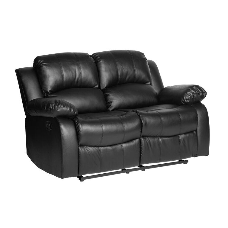 Malec Faux Leather Pillow Top Arm Reclining Loveseat thumbnail 3