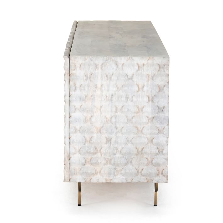 Round Cut Washed Mango Media Console thumbnail 5