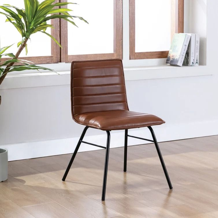 Zakariya Side Chair in Brown thumbnail 2
