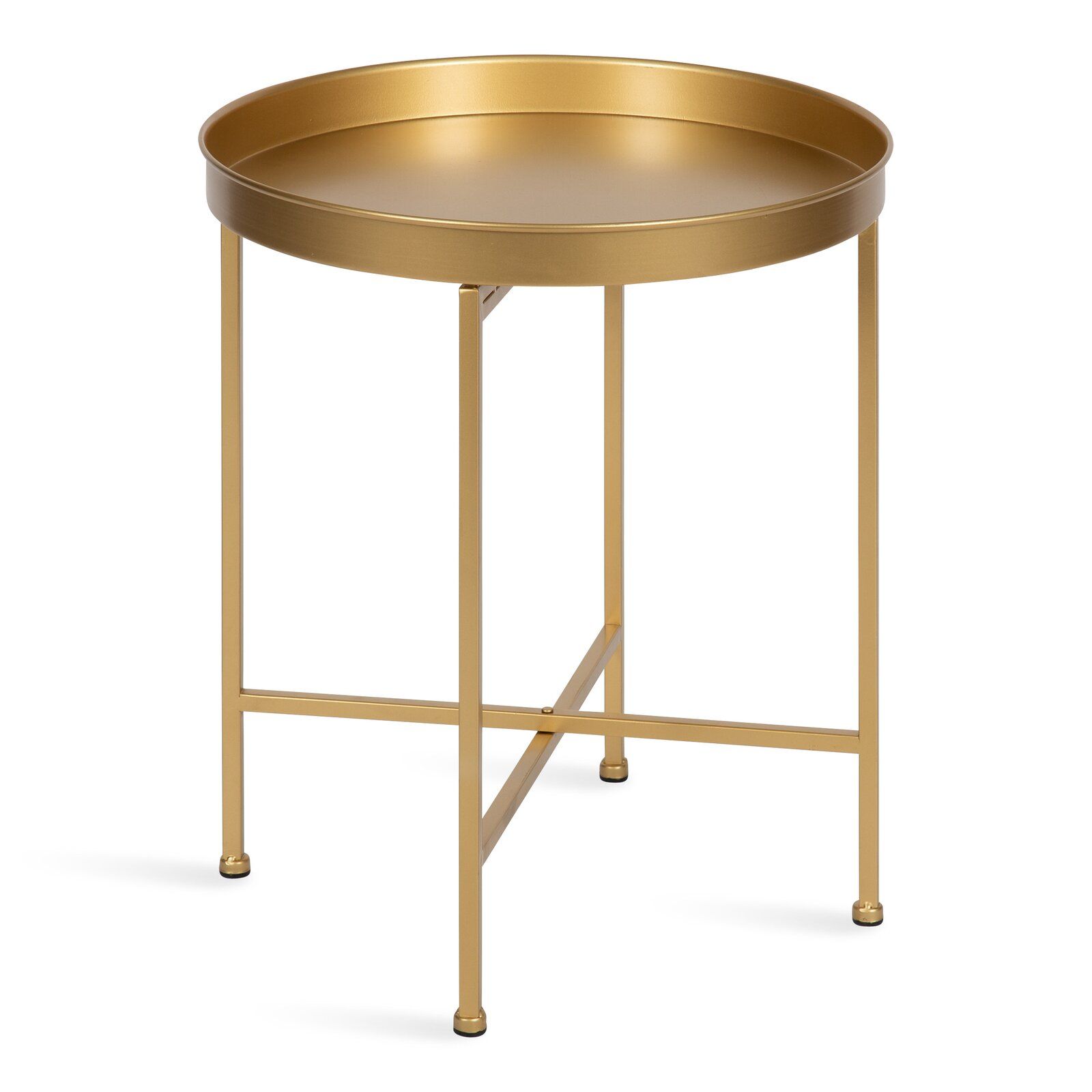 Alvis Iron Tray Top Cross Legs End Table thumbnail 2