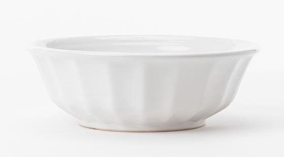 White Fluted Bowl thumbnail 2