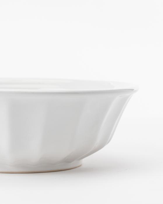White Fluted Bowl thumbnail 3