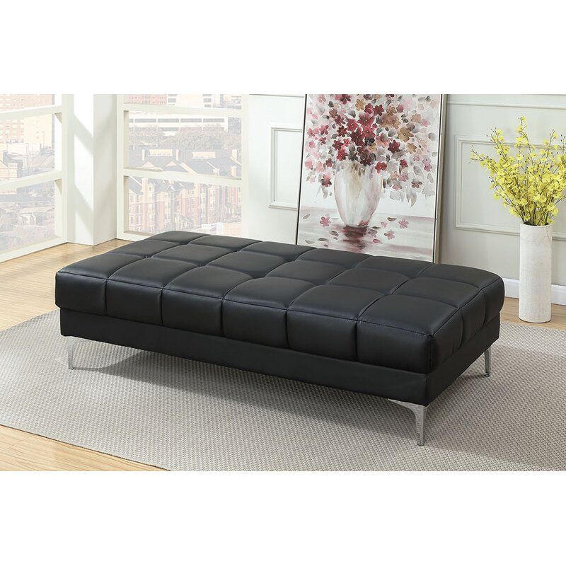 Queneshia Faux Leather Storage Bench thumbnail 2