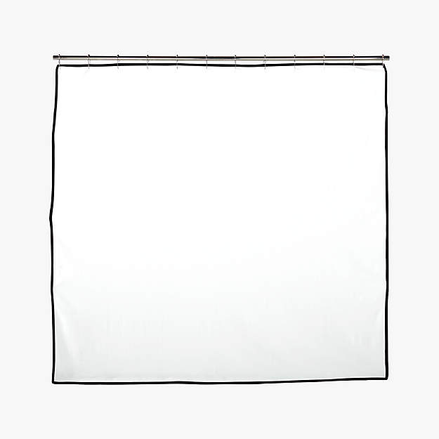 Capri Black Border Shower Curtain 84" thumbnail 3