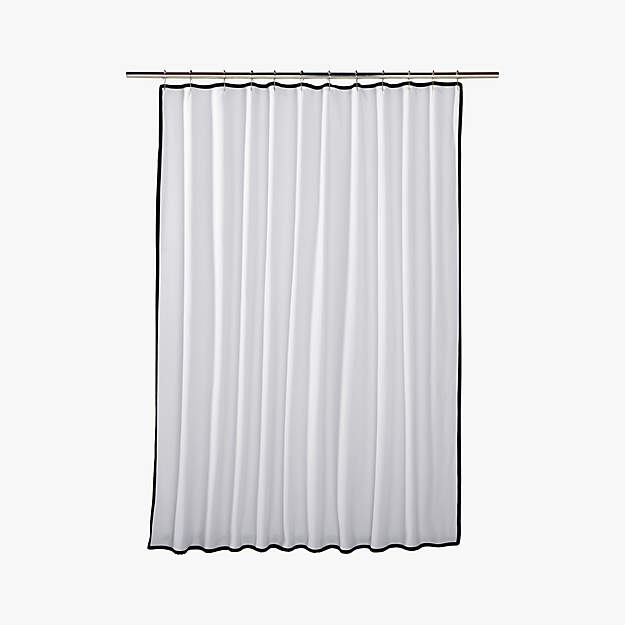 Capri Black Border Shower Curtain 84" thumbnail 2