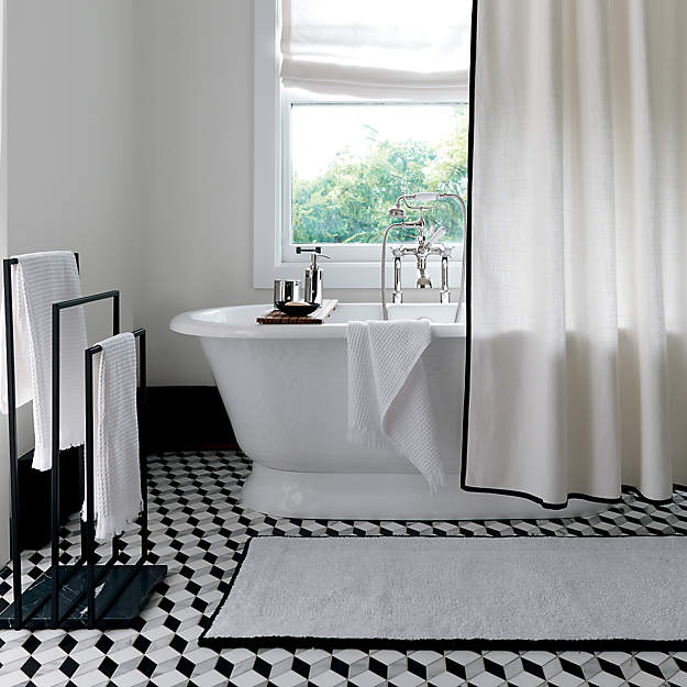 Capri Black Border Shower Curtain 84" thumbnail 5