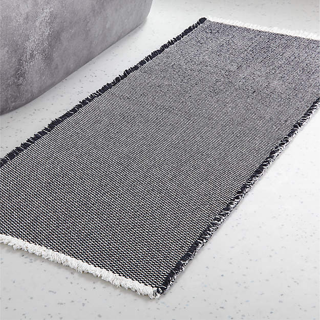 Alex Reversible Black White Bath Runner-2'x5' thumbnail 2
