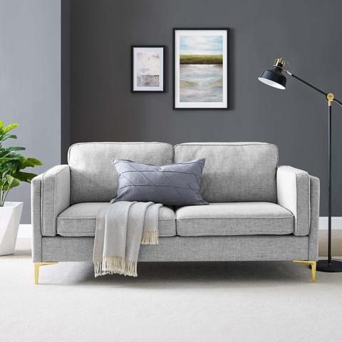Aiyla Fabric Sofa - Light Grey thumbnail 2