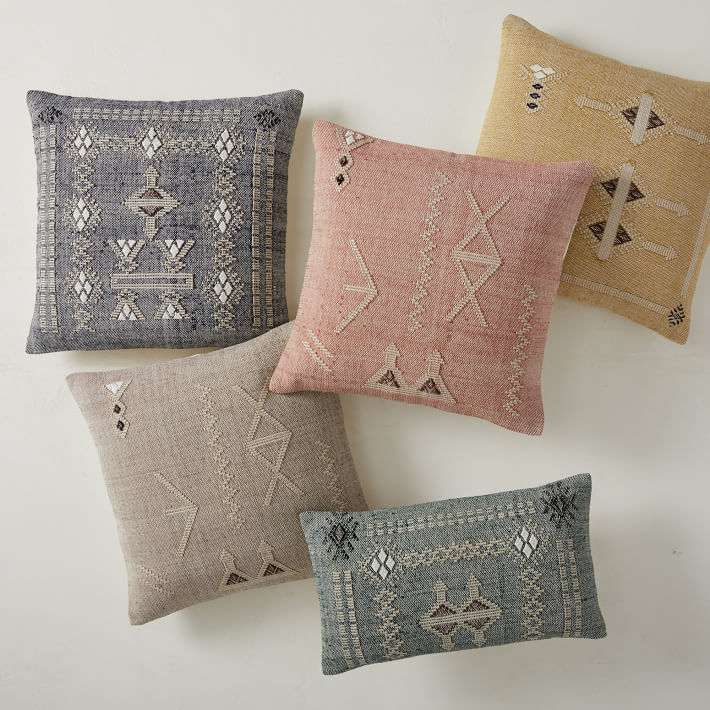 Moroccan Woven Pillow Cover No insert 20"x20" thumbnail 3