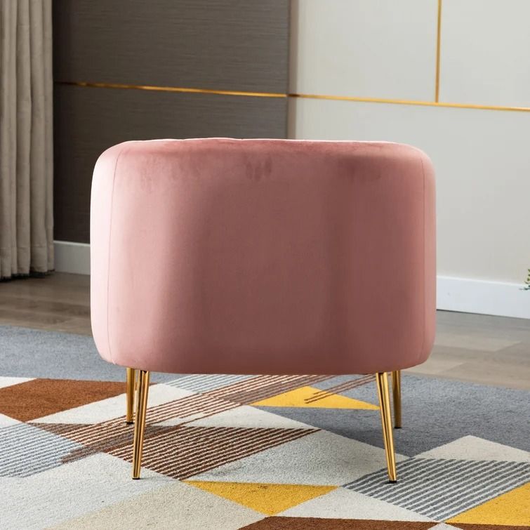Abasi Wide Velvet Barrel Chair thumbnail 4